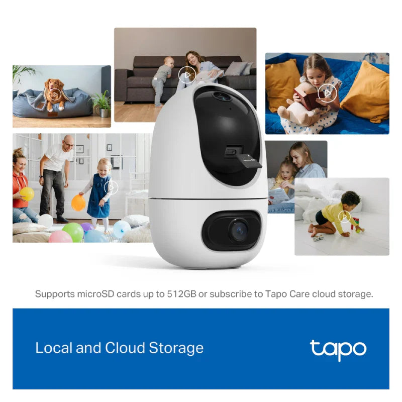 TP-Link Tapo C245D Dual Lens Pan/Tilt Security Camera - 2K 3MP Dual Lens / Up to 15 fps / Two-Way Audio / AI Detection / Night Vision