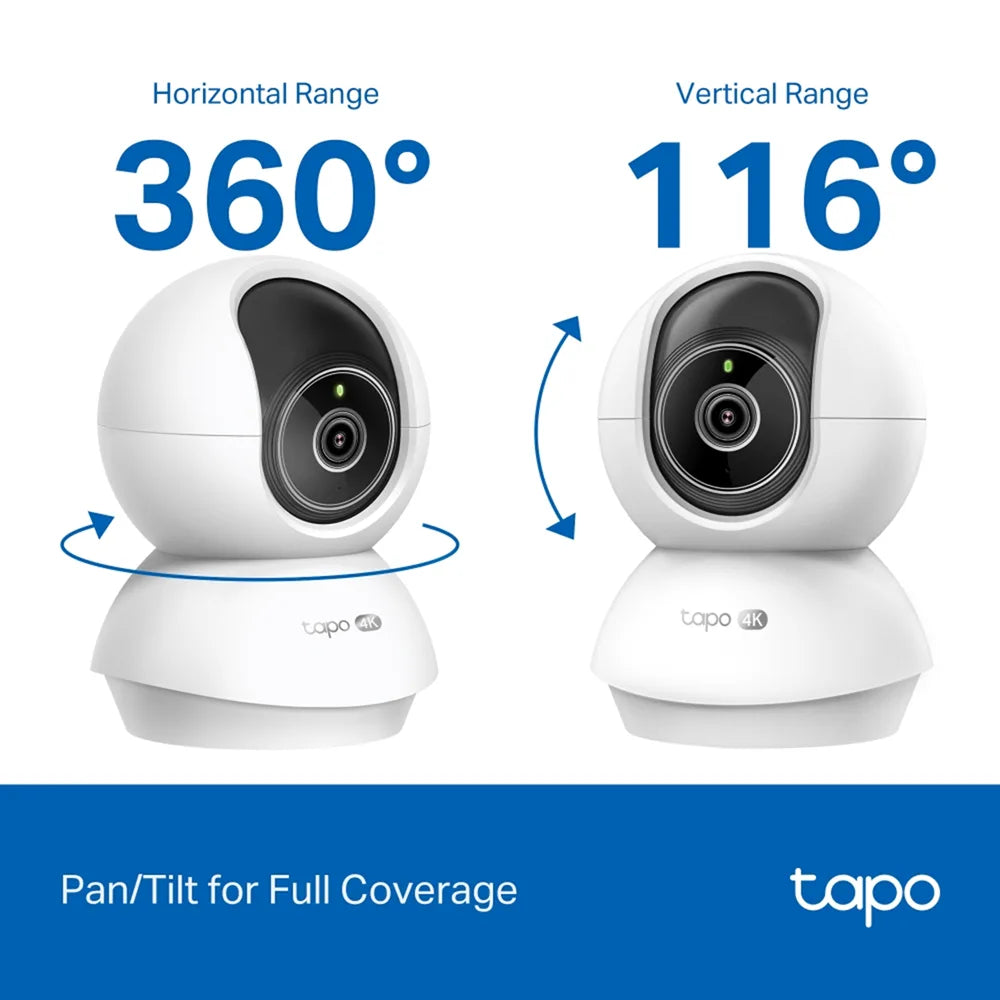 TP-Link Tapo C250 4K Pan/Tilt AI Home Security WiFi Camera