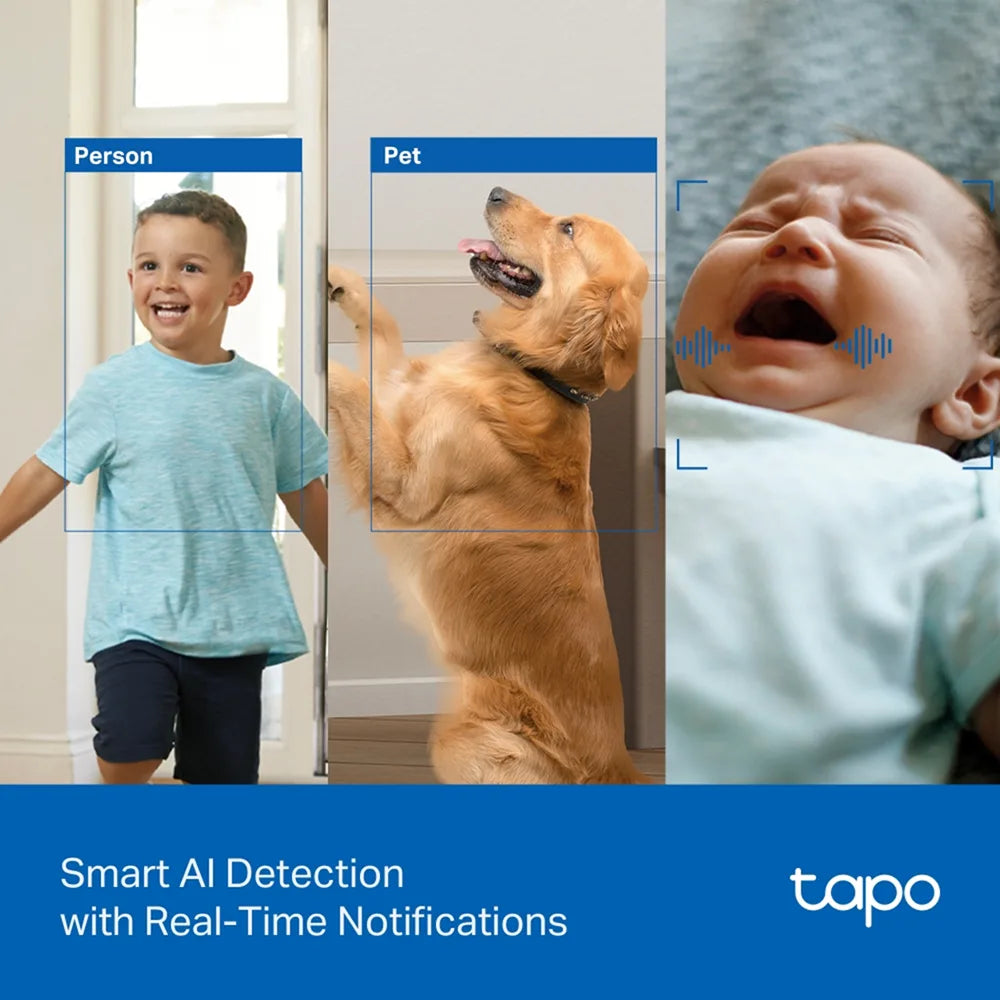 TP-Link Tapo C250 4K Pan/Tilt AI Home Security WiFi Camera