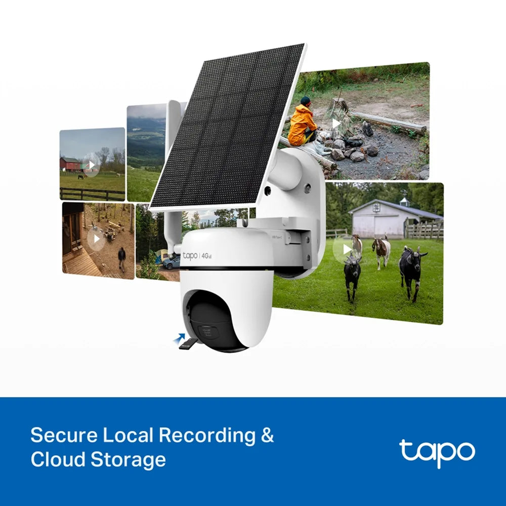 TP-Link Tapo C615G KIT 2K Solar-Powered Pan/Tilt 4G LTE Security Camera Kit