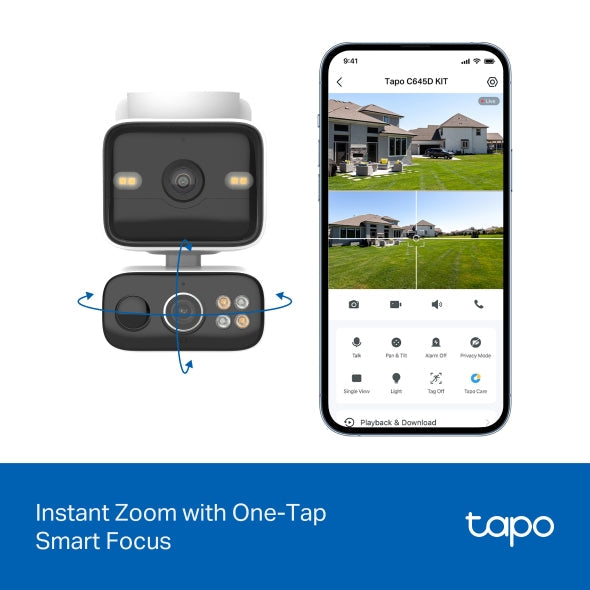 TP-Link Tapo C645D KIT Solar-Powered Dual-Lens Pan/Tilt Security Camera Kit