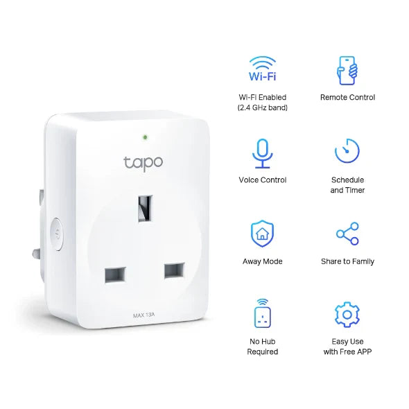 TP-Link Tapo P100 (Pack of 2) Mini Smart Wi-Fi Socket