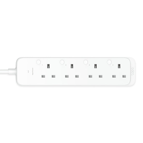 TP-Link Tapo P304M 4 Ports Smart WiFi Power Strip Socket Extension, 1.5m