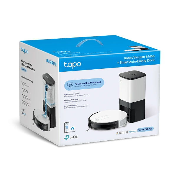 TP-Link Tapo RV10 Plus Robot Vacuum & Mop + Smart Auto-Empty Dock
