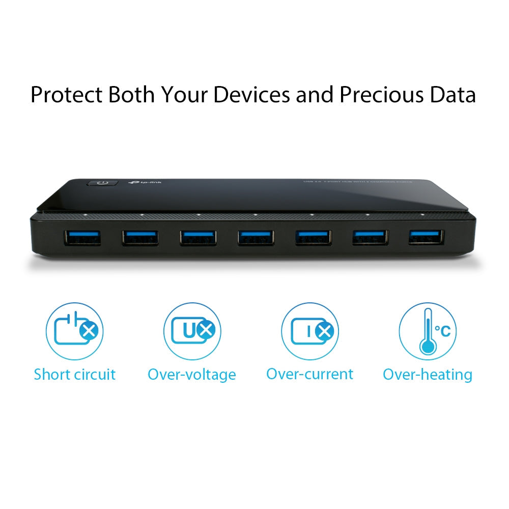 TP-Link (UH720) USB 3.0 7-Port Hub with 2 Charging Ports