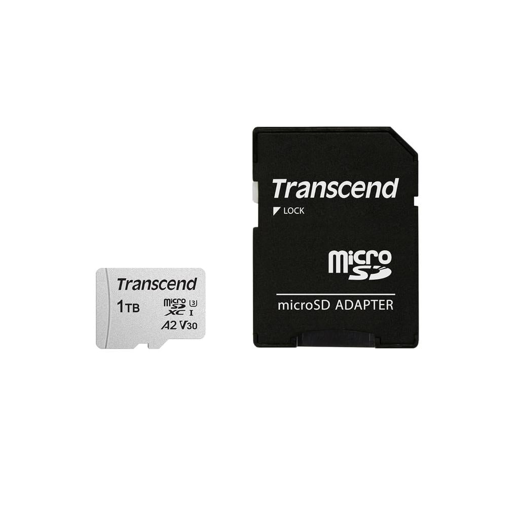 TRANSCEND 1TB MICRO SD  UHS-I U3  W / ADAPTER   TS1TUSD300S-A