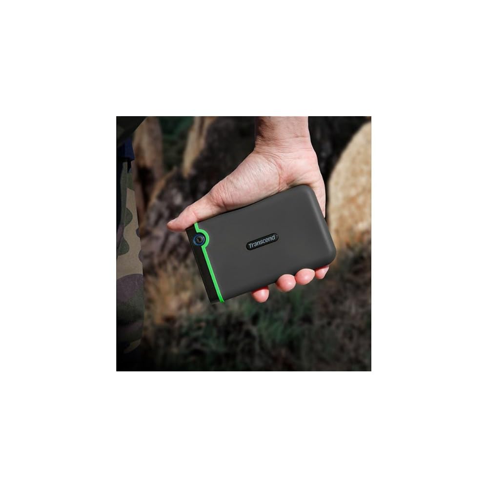 Transcend 4 TB StoreJet 25M3C Type C, Supreme Shock-Resistant, Portable HDD - Iron Grey