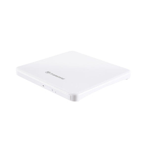 Transcend Slim Portable DVD Writer, USB Powered (White)