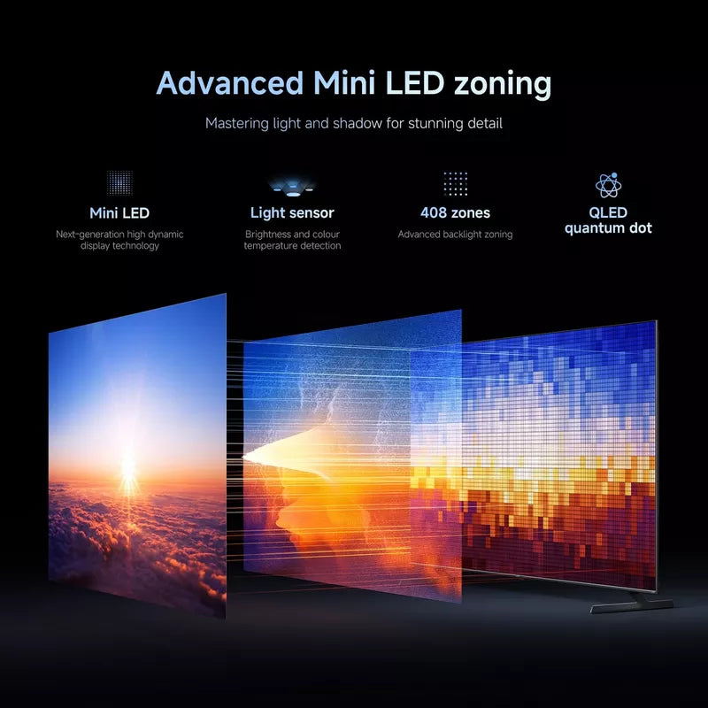 TV S Pro Mini LED 75" 2026 QD-Mini LED Dispaly 4K UHD 144Hz refresh rate Dolby Audio & Atmos, Google TV Low-reflection display ELA6340GL Black