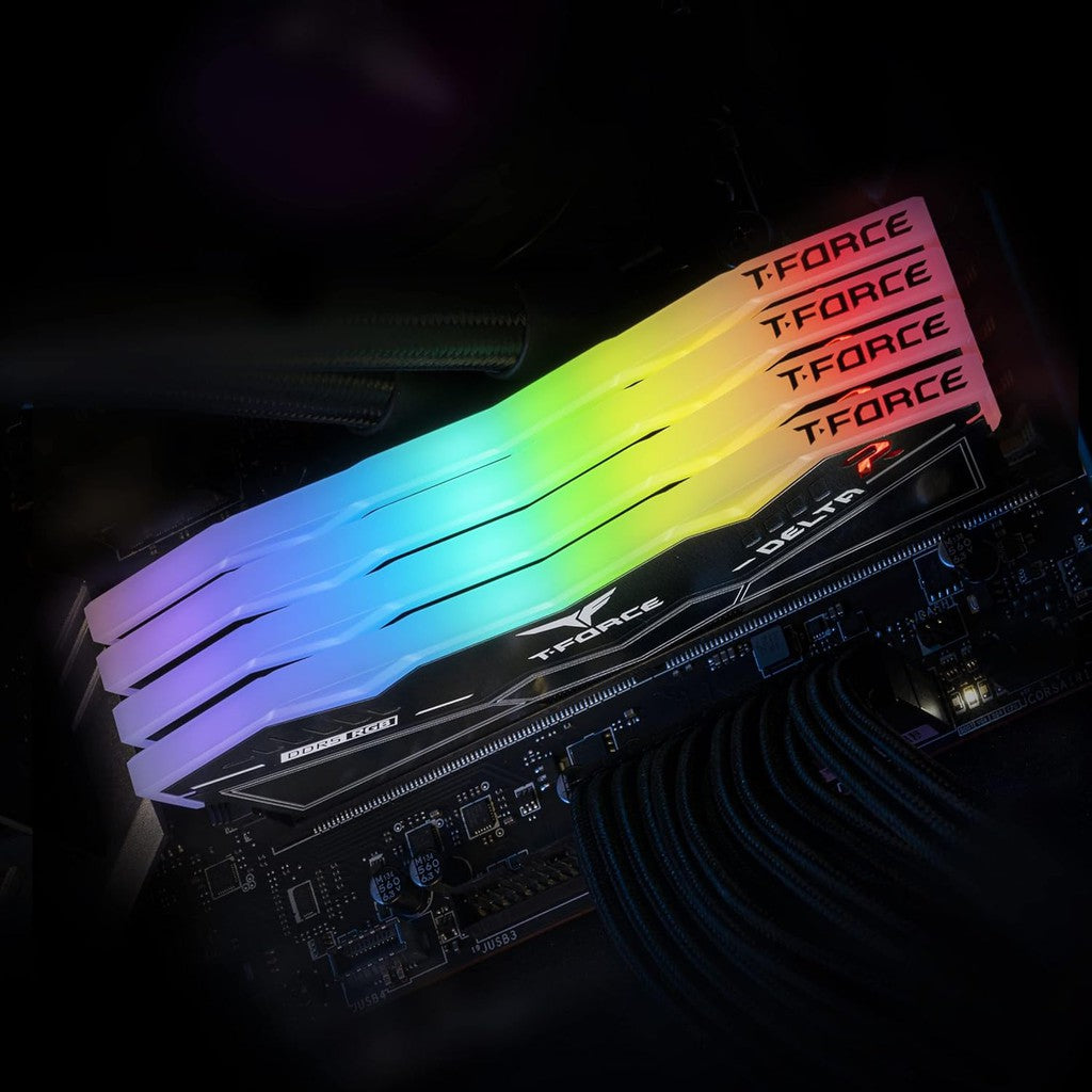 TeamGroup T-Force Delta RGB 32GB (16GBx2) DDR5 6000MHz Desktop RAM (Black)
