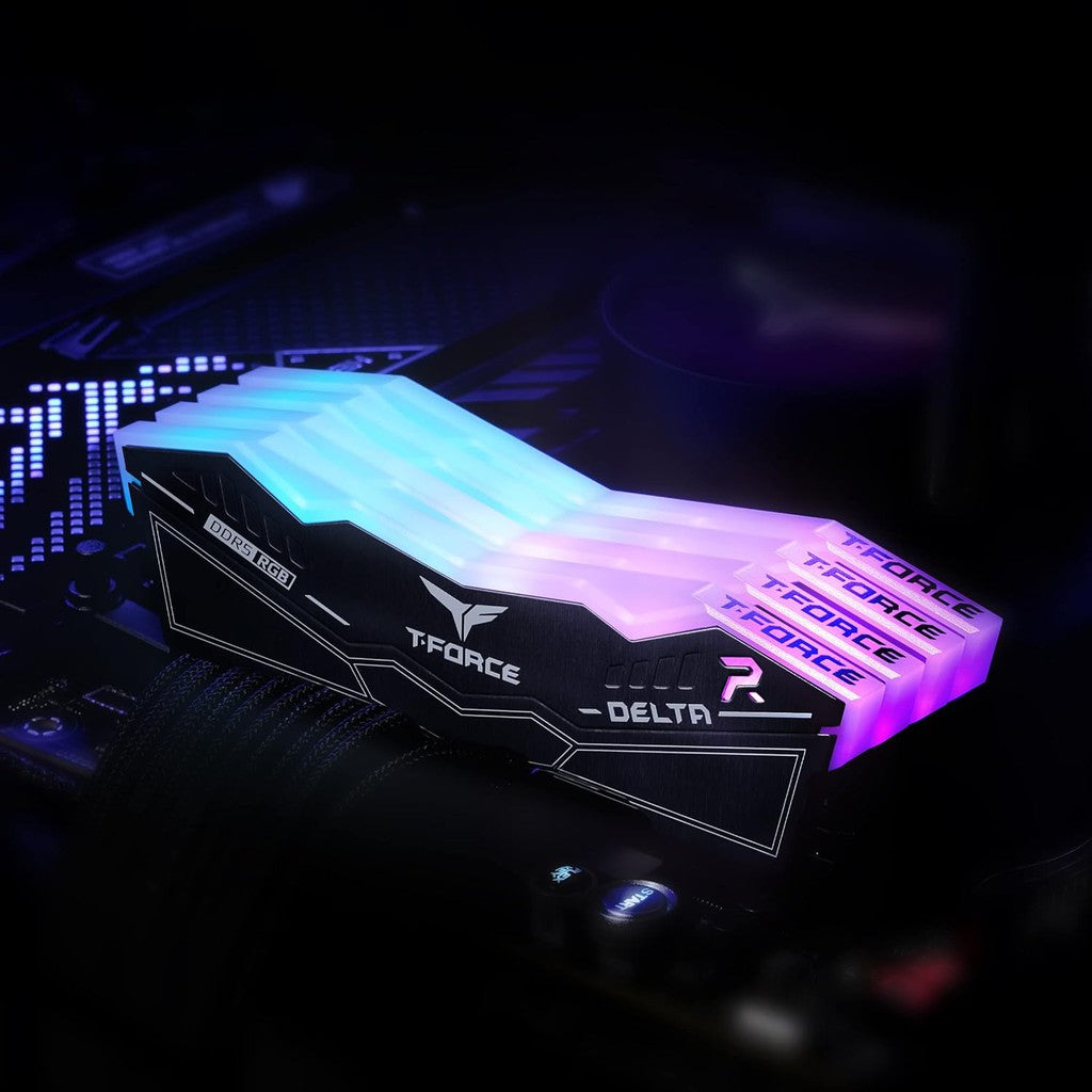 Teamgroup T-Force Delta RGB 64GB (32GBx2) DDR5 6000MHz Desktop RAM (Black)