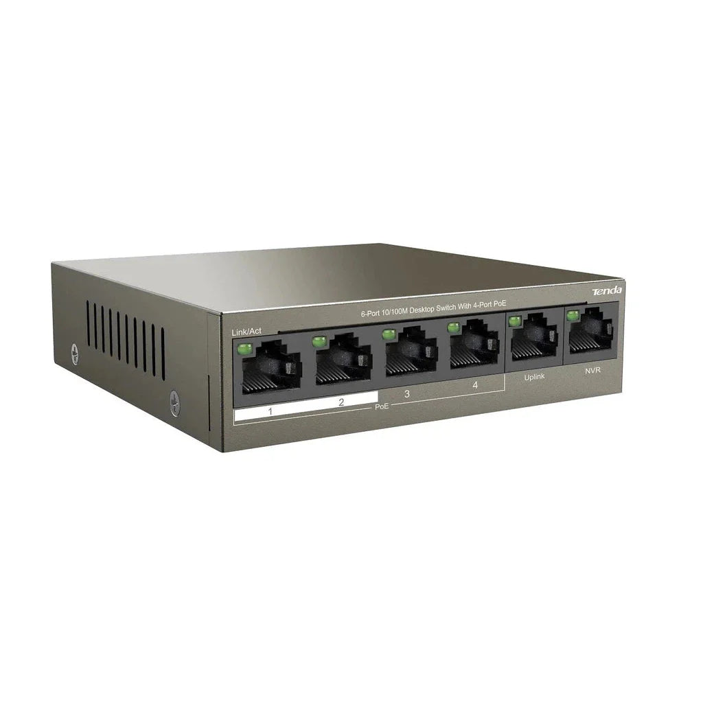 Tenda TEF1106P-4 6Port Switch 4FE PoE + 2FE Uplink 60W