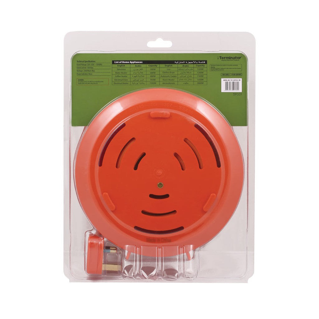 Terminator 4 Way Extension Reel 5m Cable