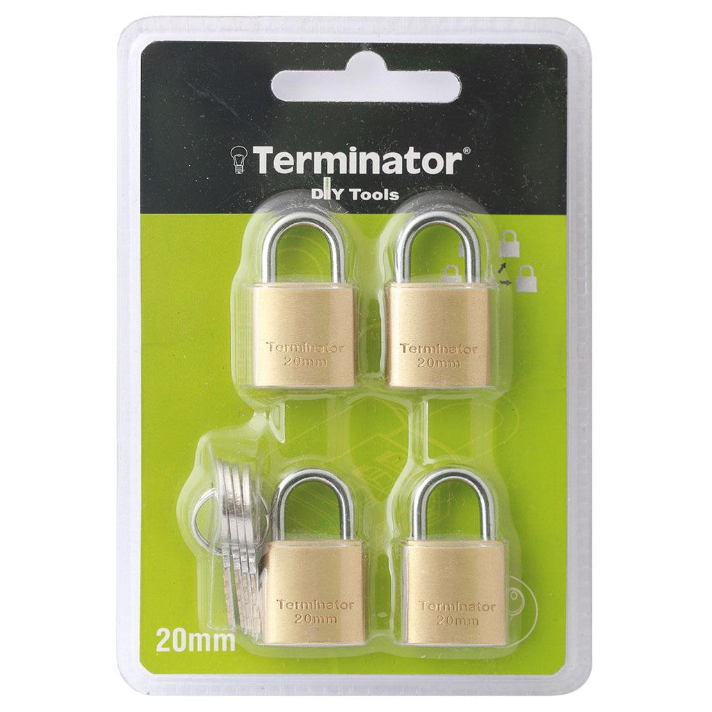 Terminator Brass Pad Locks Set 4:1