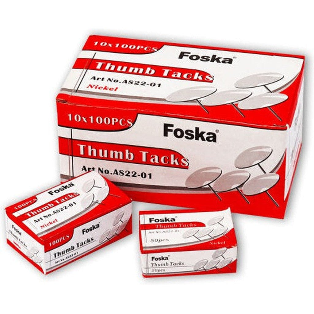 Thumbtacks Foska  As22-01 Nik  100Pcs/Box