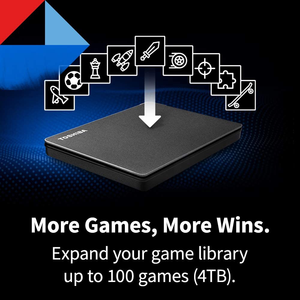 Toshiba Canvio Gaming 4TB Portable External Hard Drive USB 3.0, Black