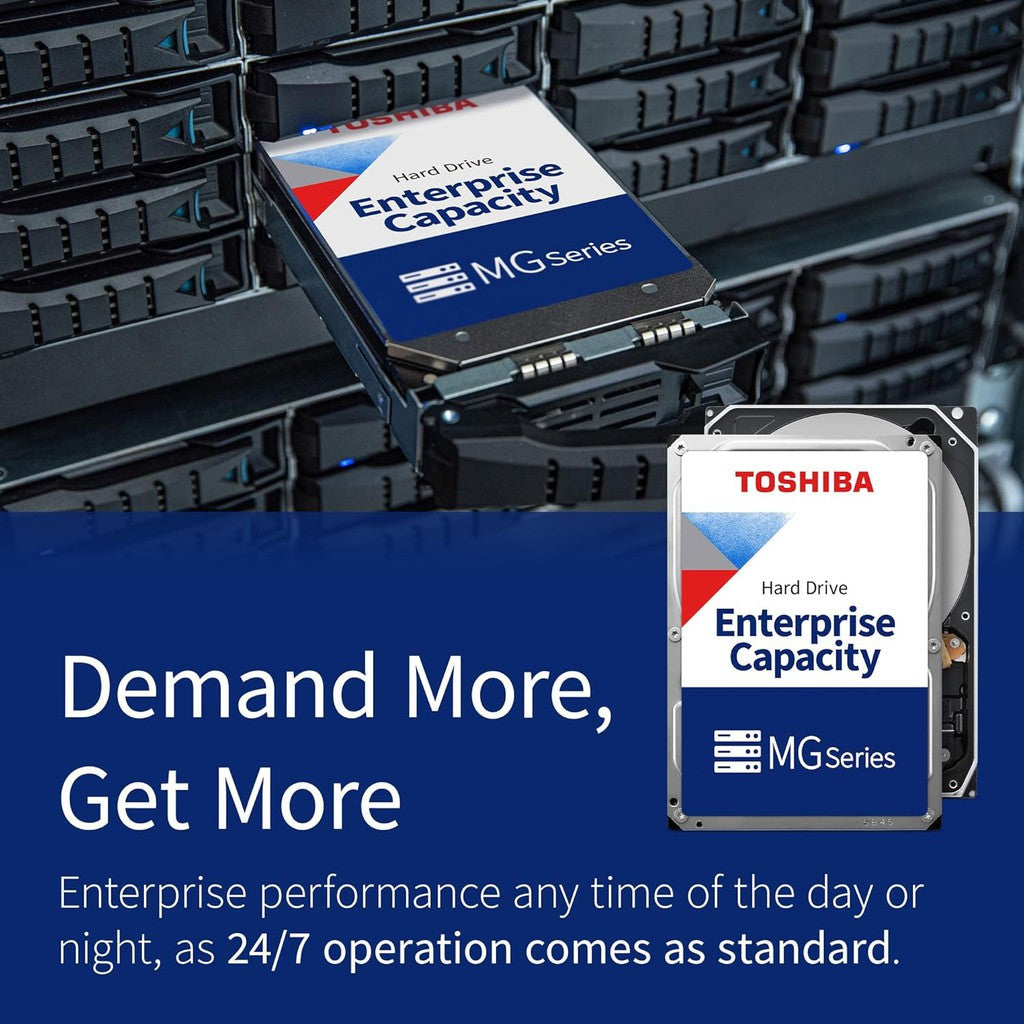 Toshiba Enterprise 22TB 3.5" Sata 512e 7200RPM Hard Drive (MG10AFA22TE)