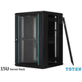 Toten 15U Network Cabinet 600 X 600 Dual Section With Fan Pdu
