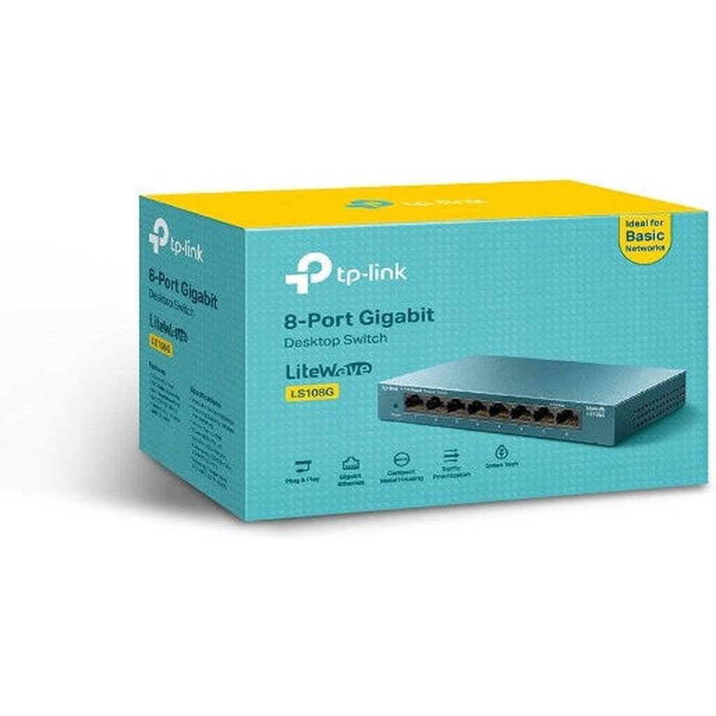 Tp-Link Ls108G 8-Port 10/100/1000Mbps Desktop Network Switch