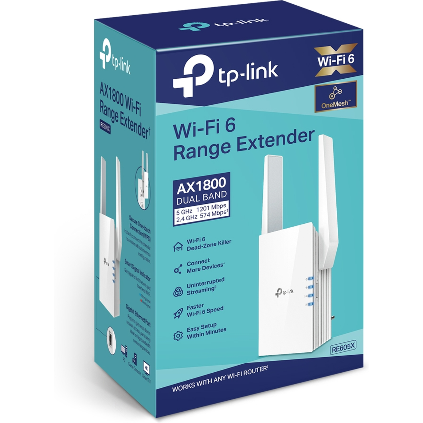 Tplink Re605X Wifi6 Ax1800 Wireless Range Extender