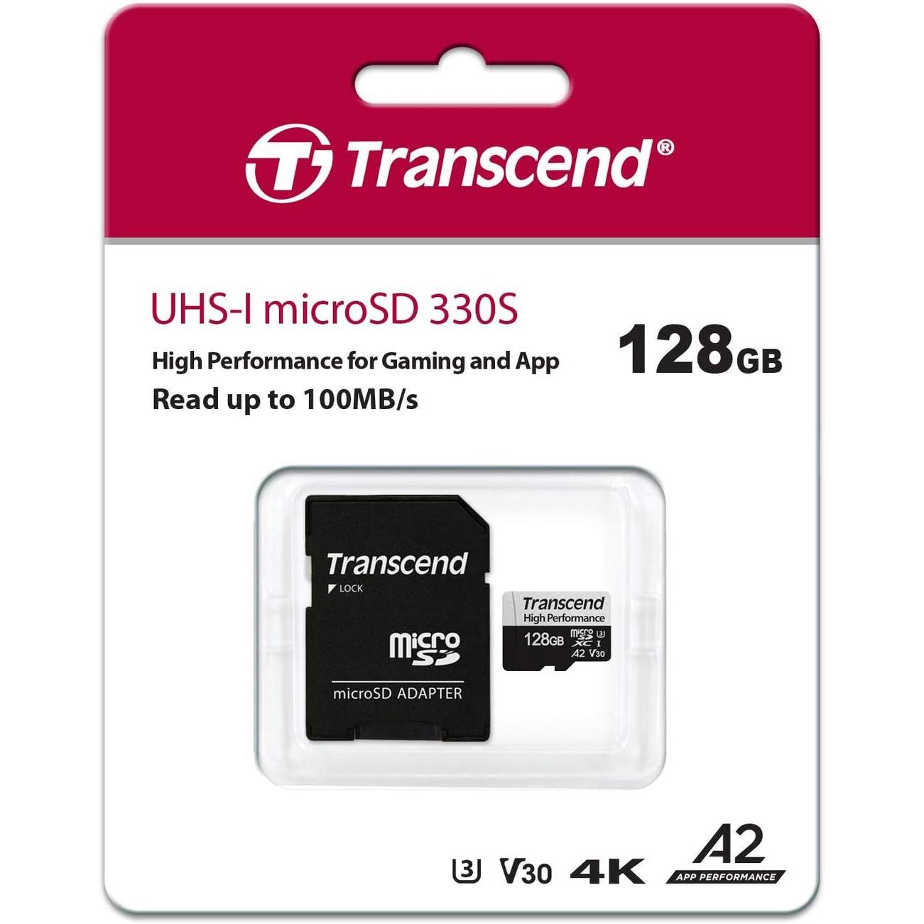 Transcend 128GB MicroSDXC High Performance Memory Card