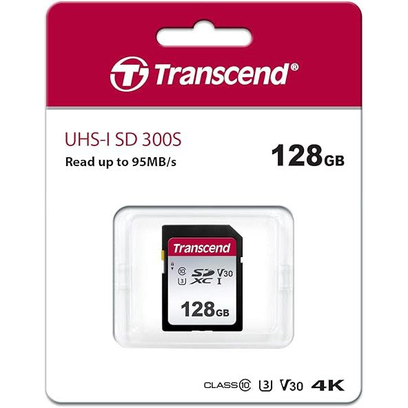 Transcend 512GB 300S(SD Card), Memory Card, SD Card, U3, V30, 4K UHD, Up to 100/55 MB/s - TS512GSDC300S