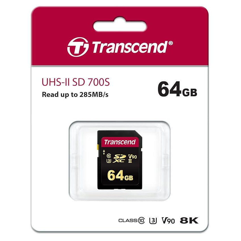 Transcend 64 GB UHS-II U3 V90 SDHC Flash Memory Card