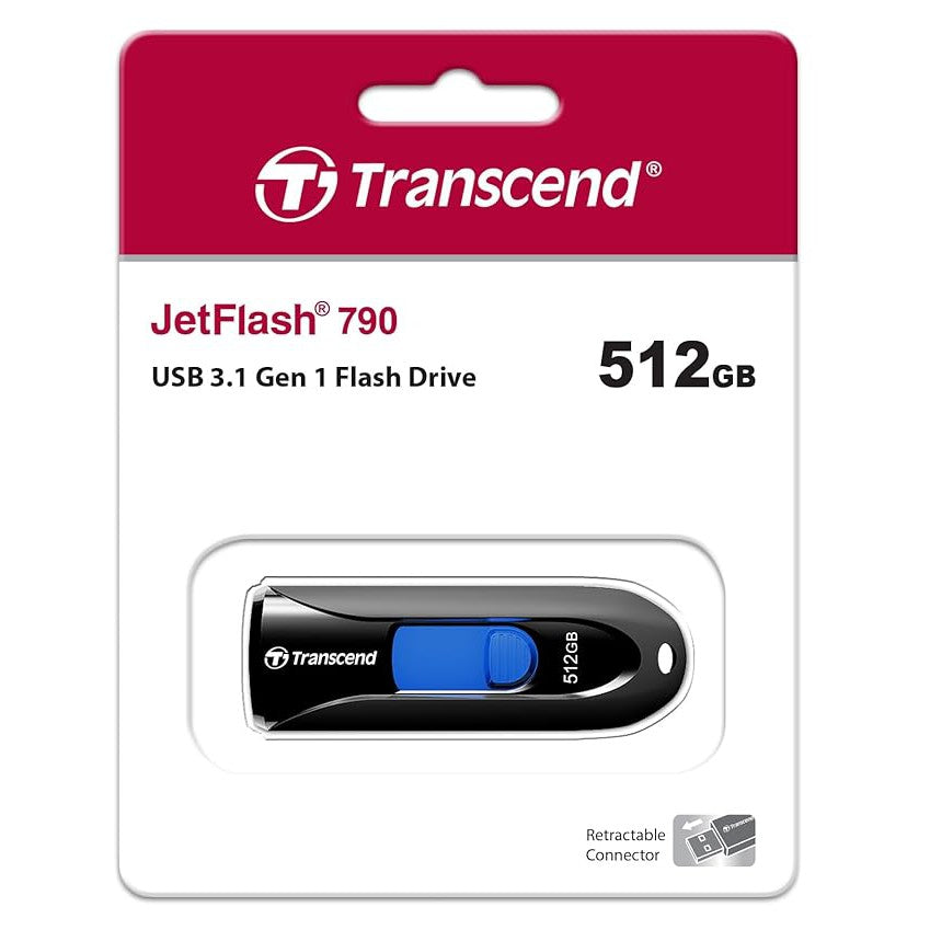 Transcend Flash Drive Usb3.1 Capless Ts512Gjf790K Black