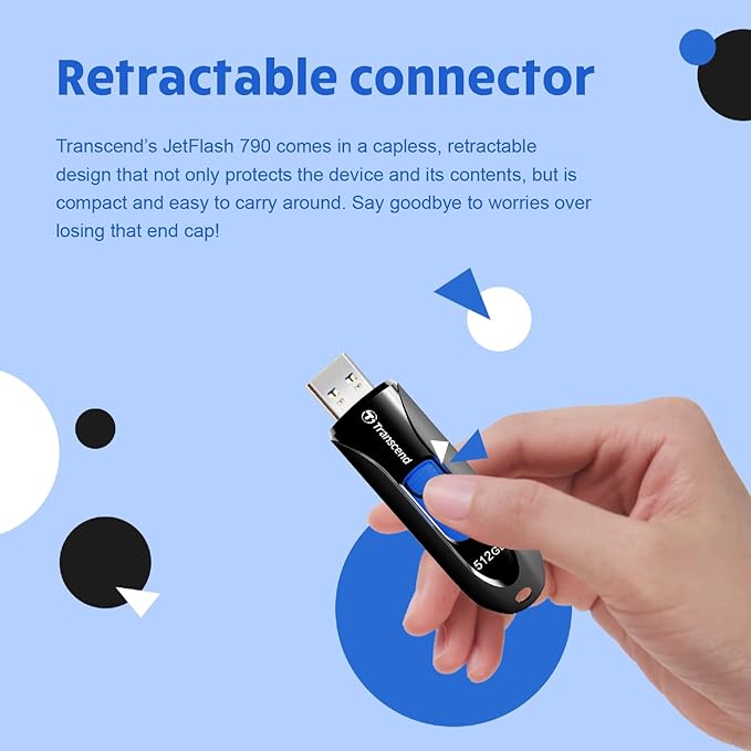 Transcend Flash Drive Usb3.1 Capless Ts512Gjf790K Black