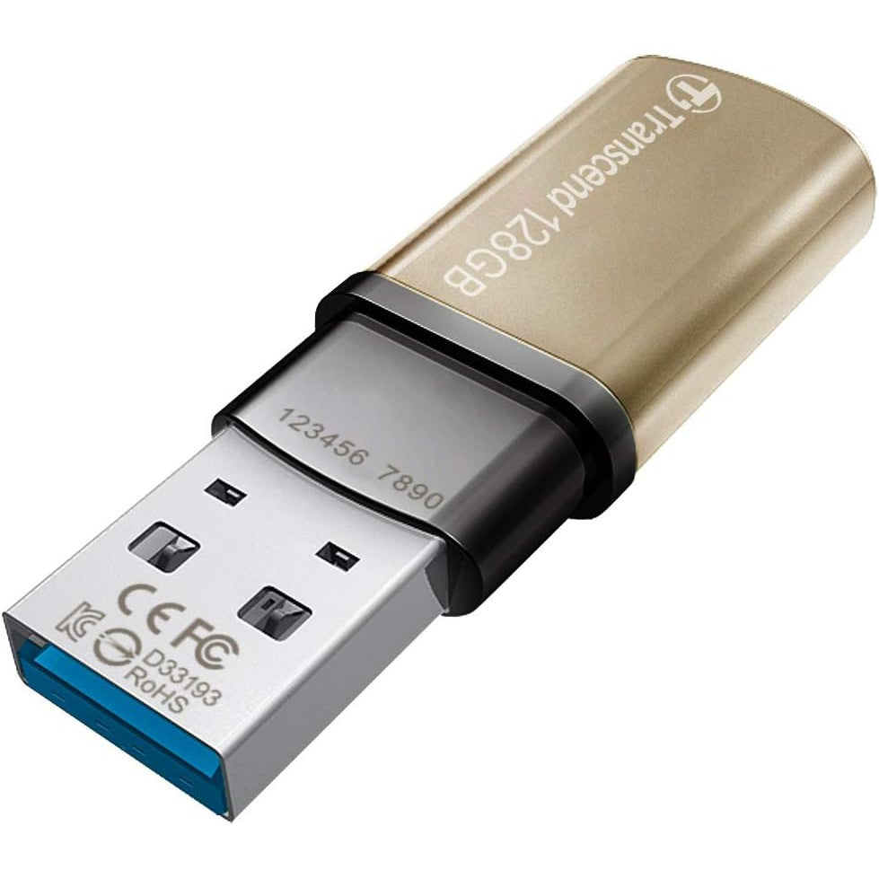 Transcend JF820G 128Gb USB 3.1 Gen 1, Drive, Metallic Gold (TS128GJF820G)