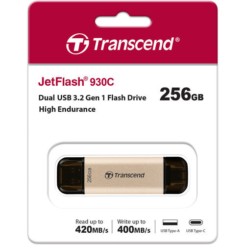 Transcend JetFlash 930C 2-In-1 Flash Drive (256GB)