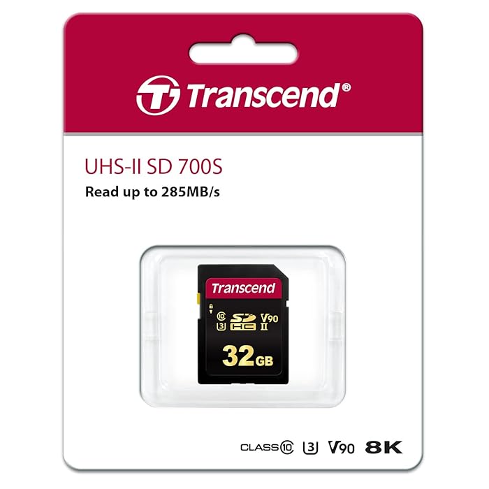Transcend TS32GSDC700S 32GB UHS-II U3 V90 SDHC Flash Memory Card