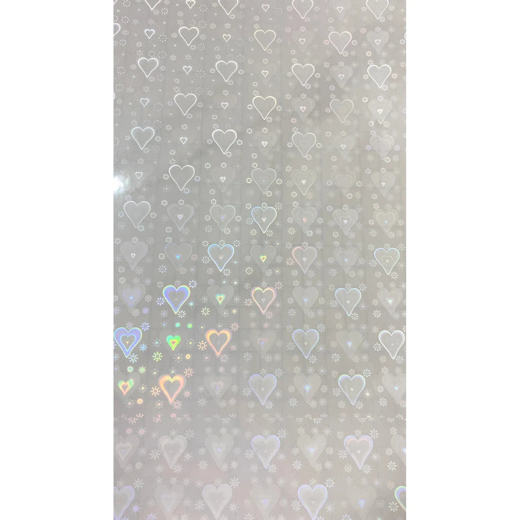 Transparent Holographic PET Vinyl Sticker Paper – Heart-shaped/ A4/ 20 Sheets