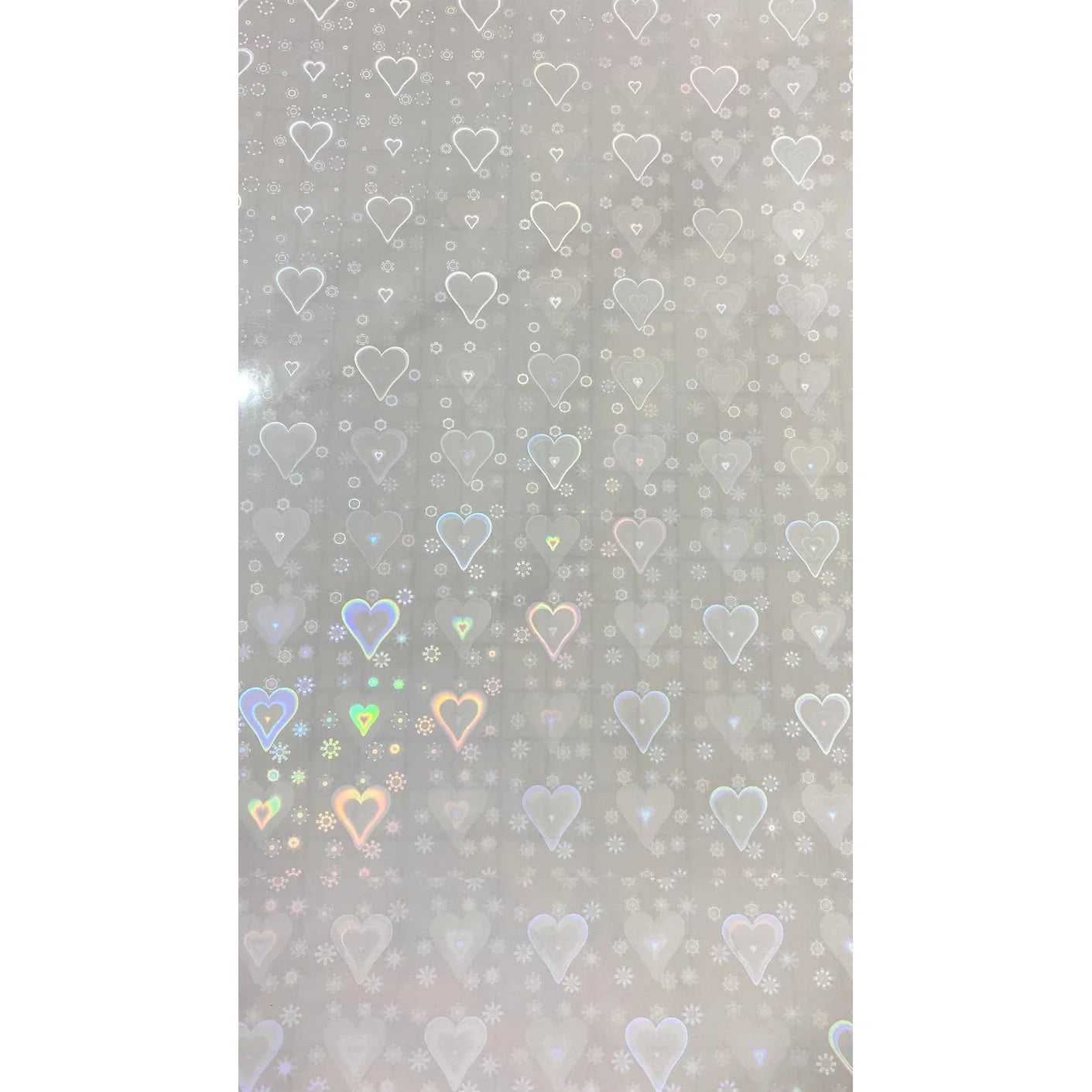 Transparent Holographic PET Vinyl Sticker Paper – Heart-shaped/ A4/ 20 Sheets
