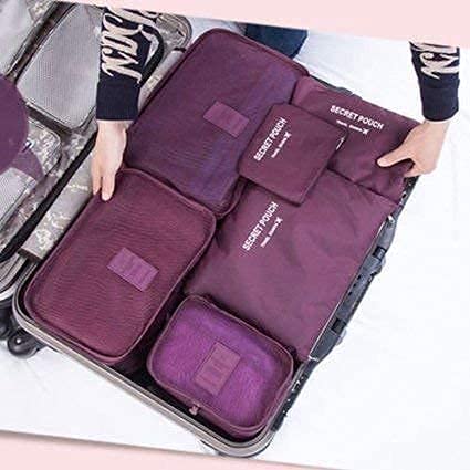 Travel Laundry Pouch 6Pcs Set - Grey