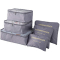 Travel Laundry Pouch 6Pcs Set - Grey