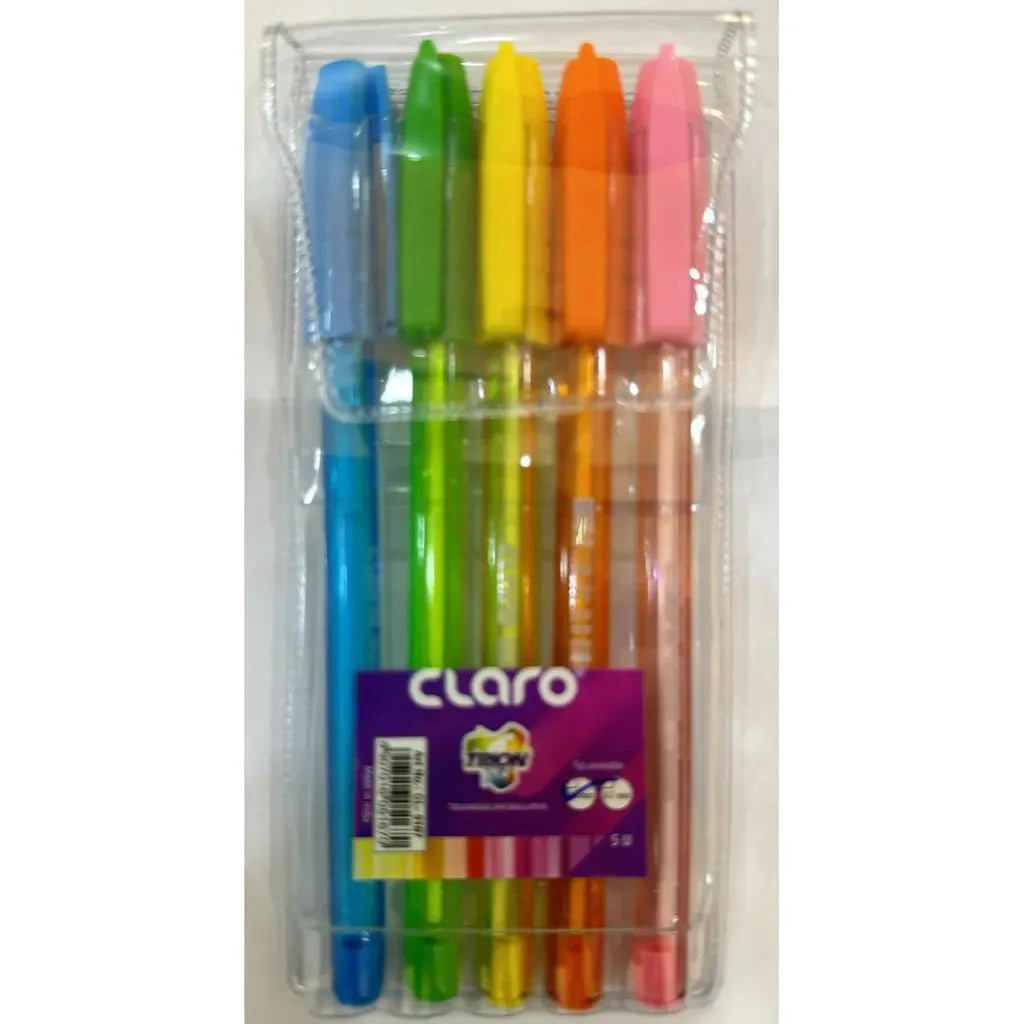 Trion Triangular Ball Pen - 10 & 5 Mix Color Set- 1.0 mm