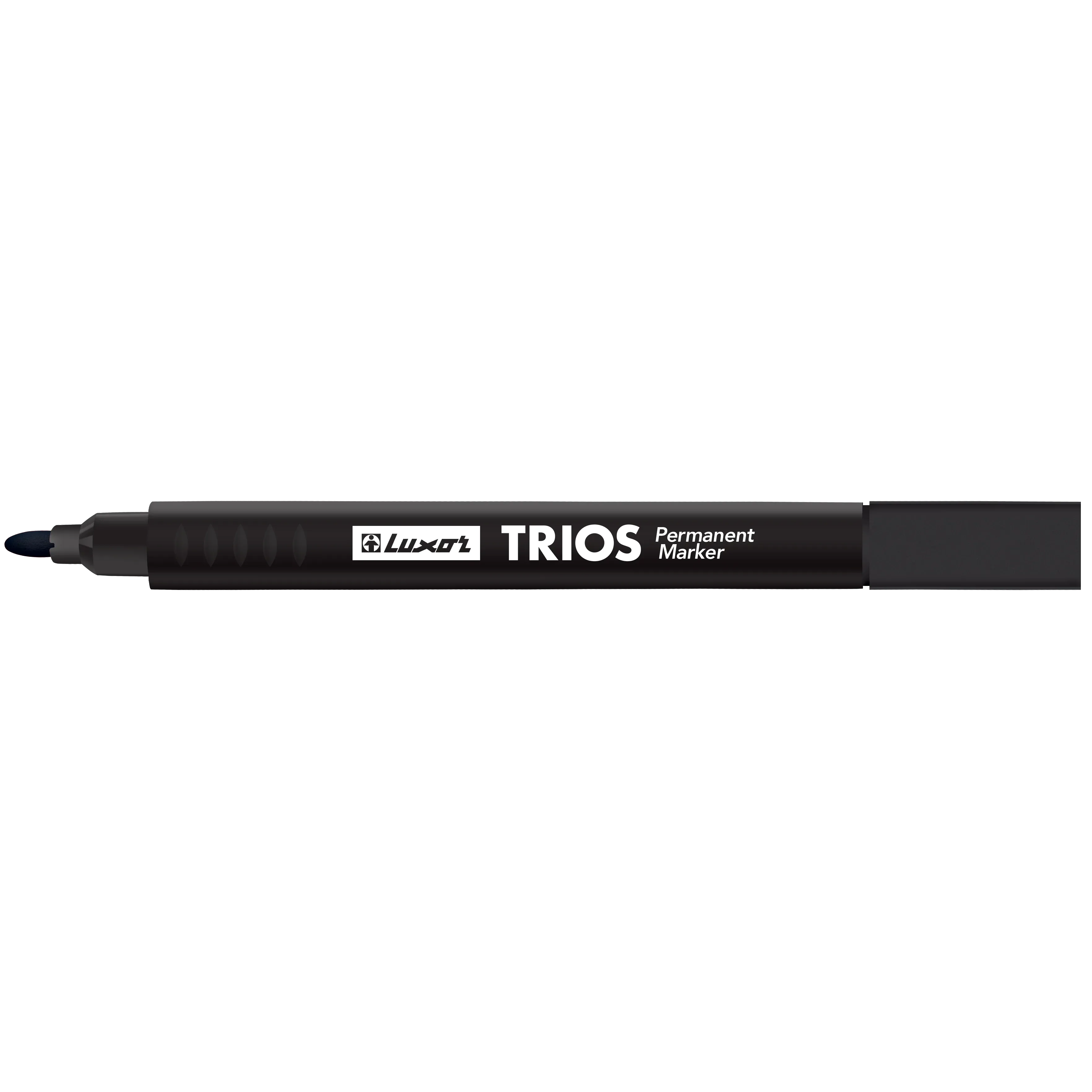 Luxor- Permanent Marker Trios Black (1-2Mm) Packet Of 12