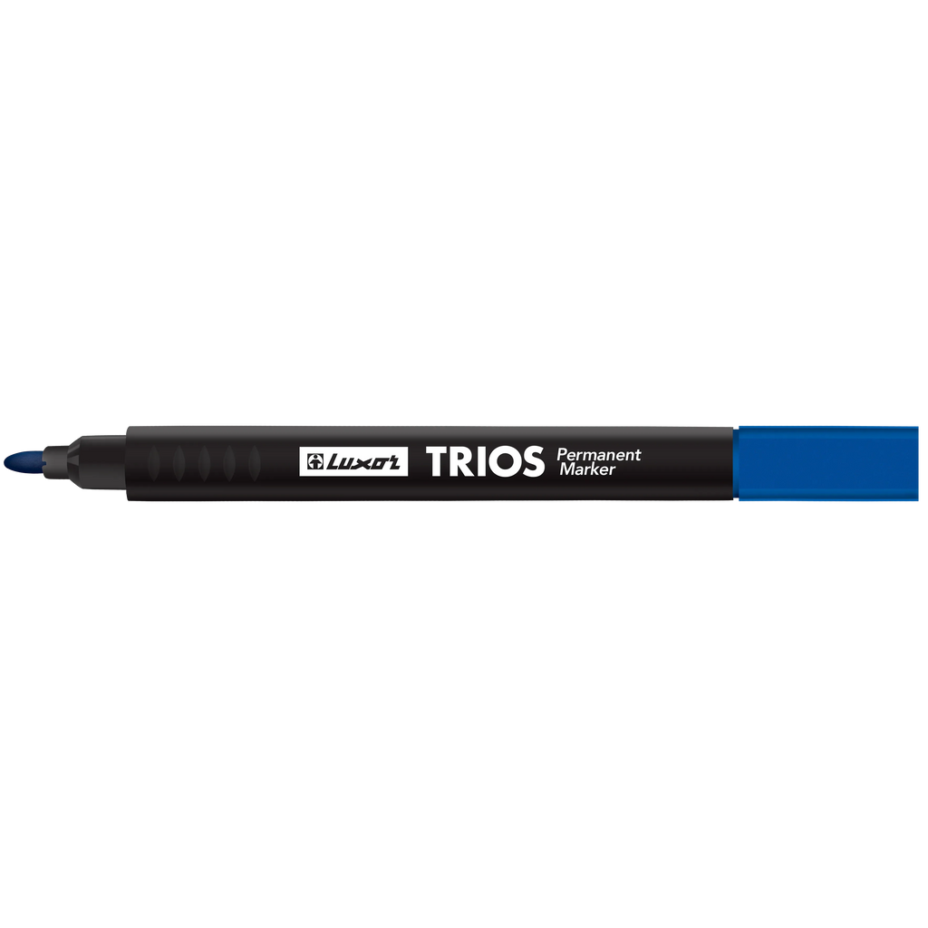 Luxor- Permanent Marker Trios Blue (1-2Mm) Packet Of 12