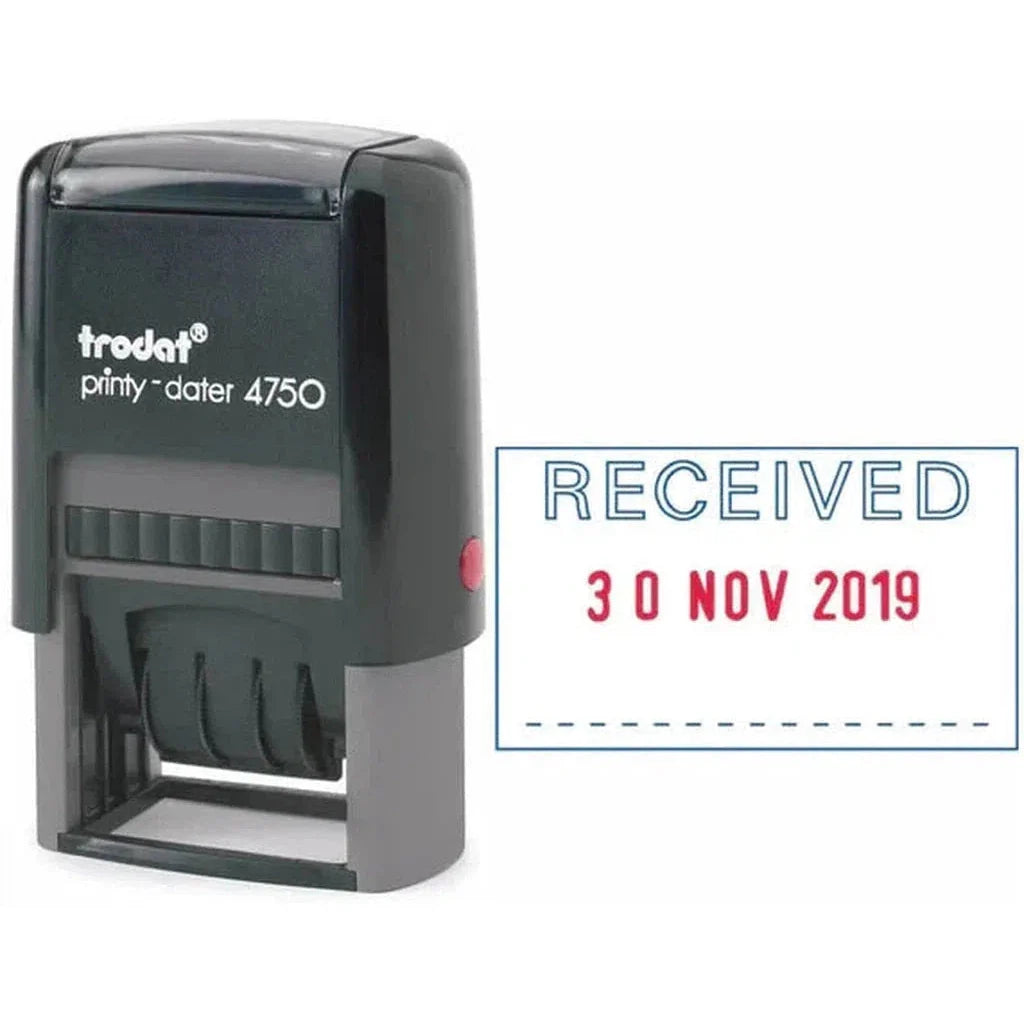 Trodat Printy 4750 Self Inking Dater Stamp "Received"