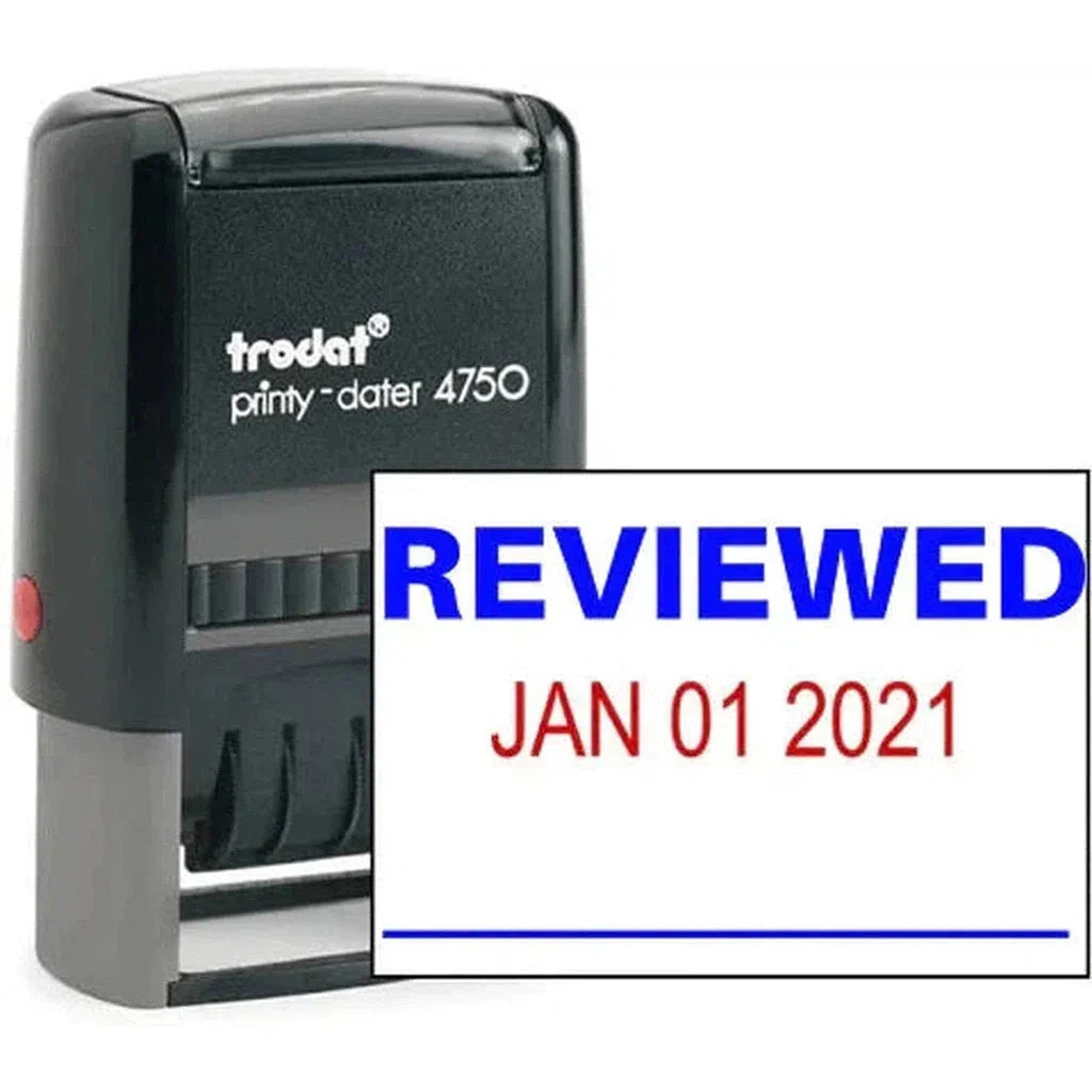 Trodat Printy 4750 Self Inking Dater Stamp "Reviewed"