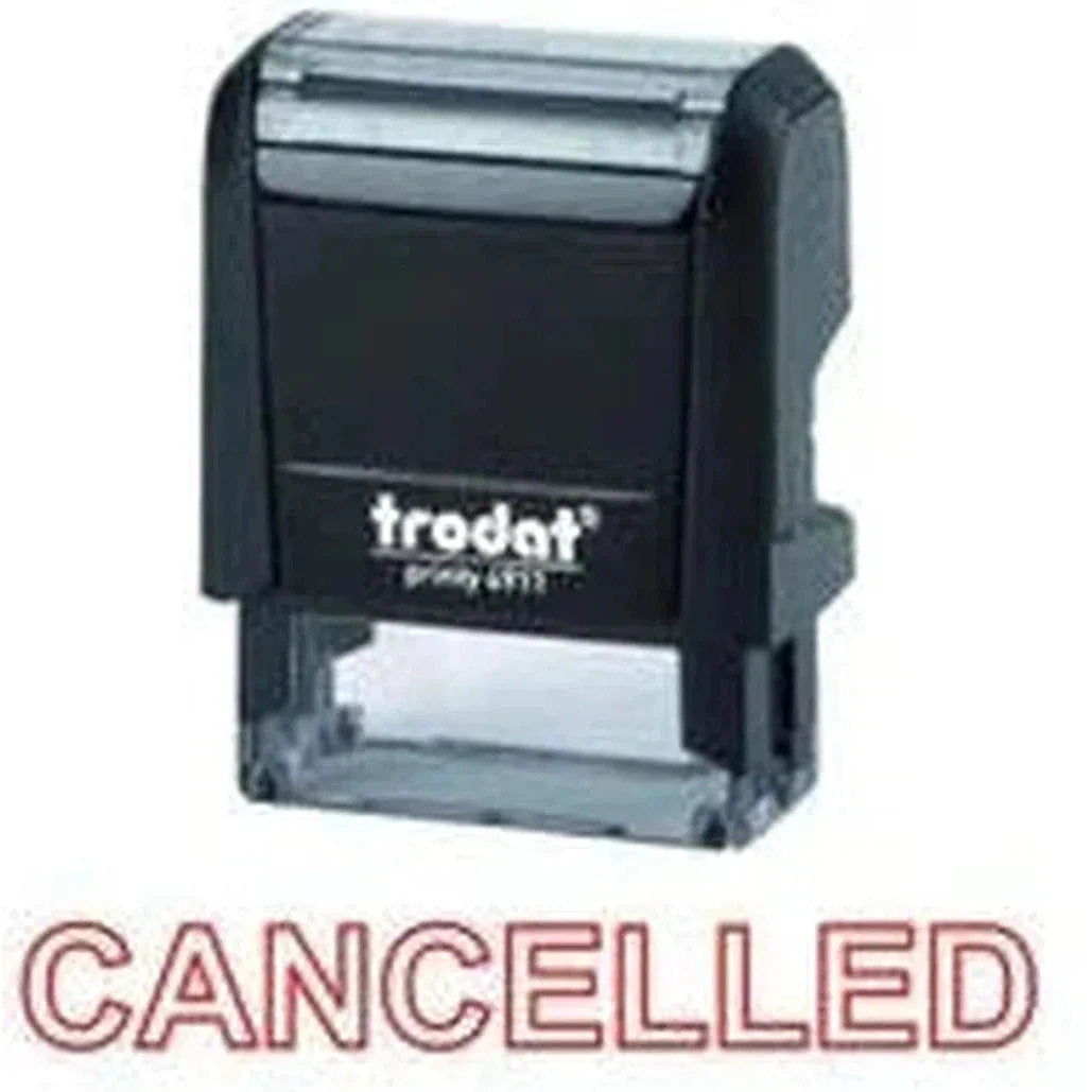 Trodat Printy 4911 Stamp "Cancelled" - Red