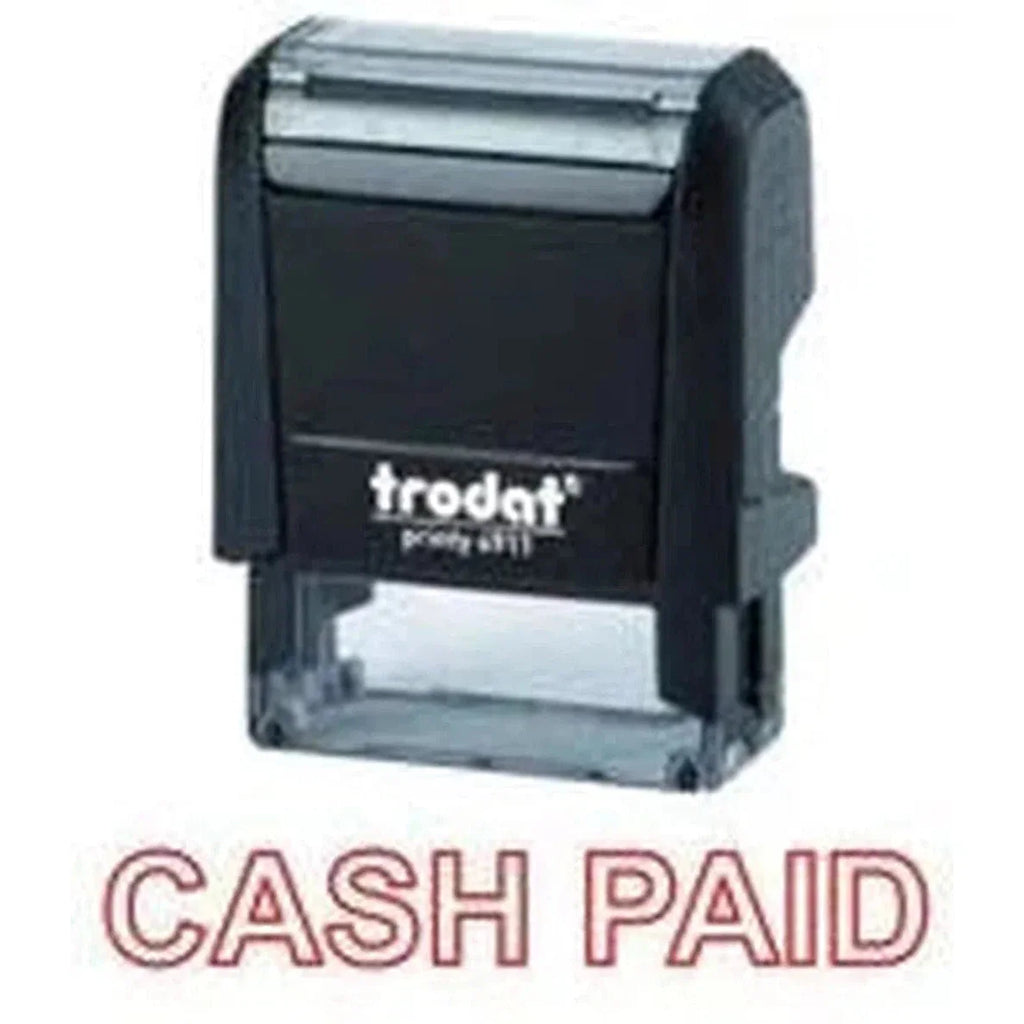Trodat Printy 4911 Stamp "Cash Paid" - Red