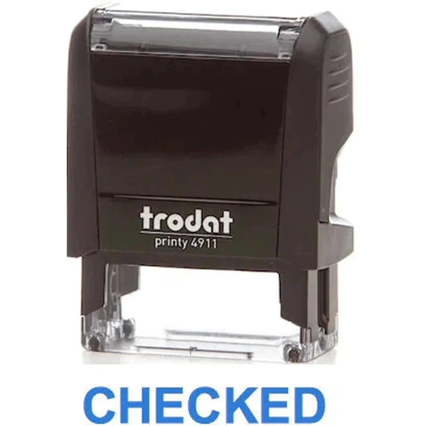 Trodat Printy 4911 Stamp "Checked" - Blue