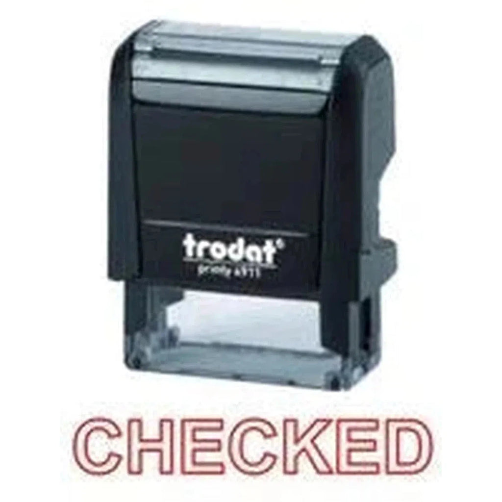 Trodat Printy 4911 Stamp "Checked" - Red