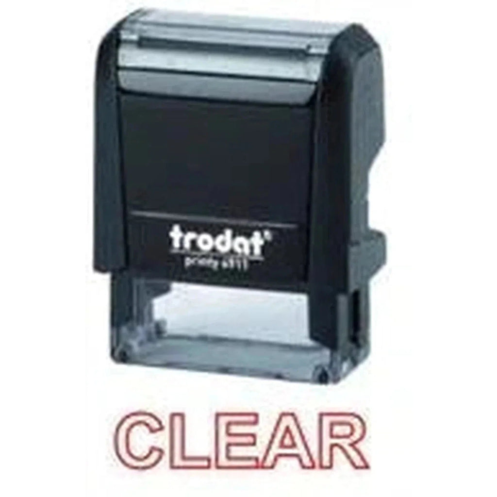 Trodat Printy 4911 Stamp "Clear" - Red