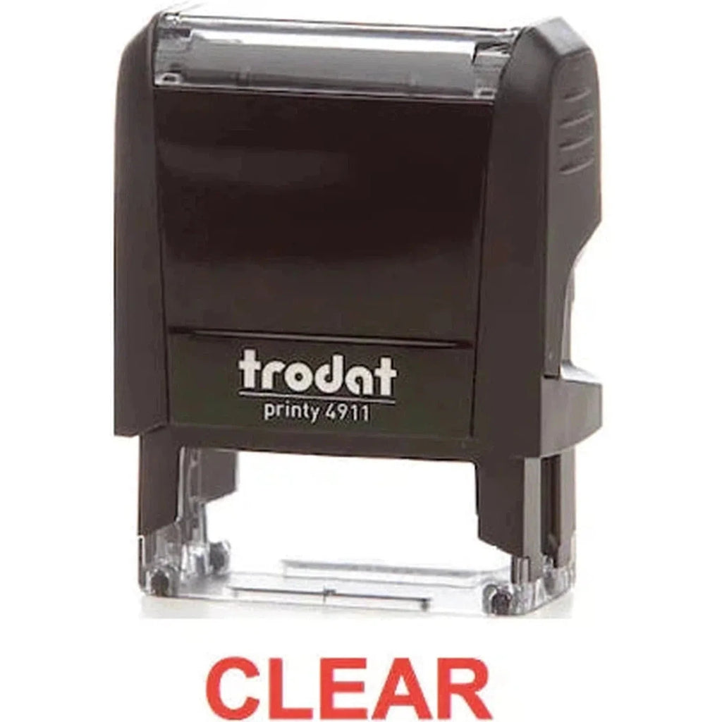 Trodat Printy 4911 Stamp "Clear" - Red