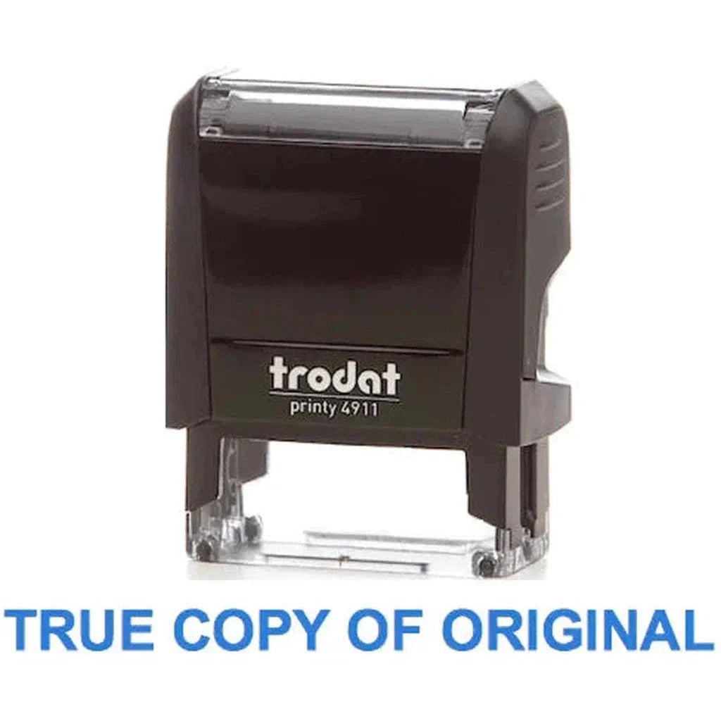 Trodat Printy 4911 Stamp "True Copy Of Original" - Blue