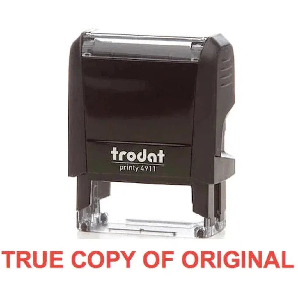 Trodat Printy 4911 Stamp "True Copy Of Original" - Red