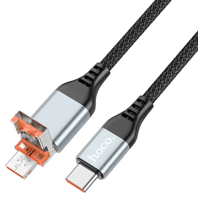 Hoco U128 Viking 2-in-1 charging data cable USB/Type-C to Type-C